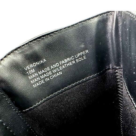 Thalia Sodi Black Faux Leather Veronika Boots - Size 10 - Picture 7 of 10